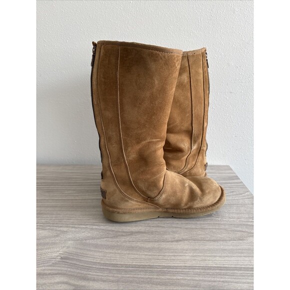 UGG Australia Knightsbridge Tall Brown Back Zip Boots 5119 Women's Size US 8 - Picture 8 of 10